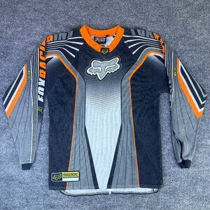 VTG Retro Fox Racing Jersey Mens XL Long Sleeve Tee Motocross Y2K Classic Moto